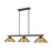Z-Lite Bronte 3Lt 54.75" Billiard, Black/Brass/Brass