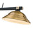 Z-Lite Bronte 3Lt 54.75" Billiard, Black/Brass/Brass