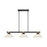 Z-Lite Bronte 3 Light 54.75" Billiard, Black/Brass/White Mottle