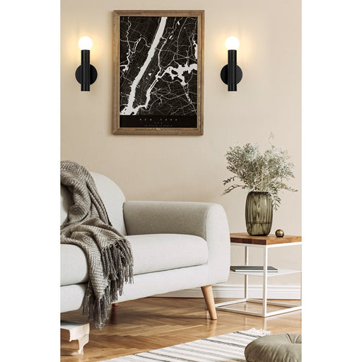 Z-Lite Stari 1 Light Wall Sconce, Matte Black