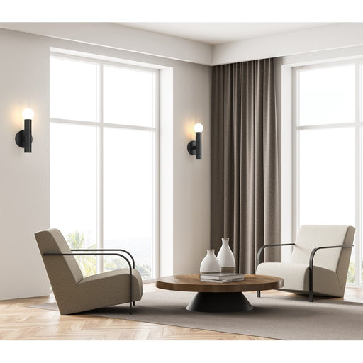 Z-Lite Stari 1 Light Wall Sconce, Matte Black