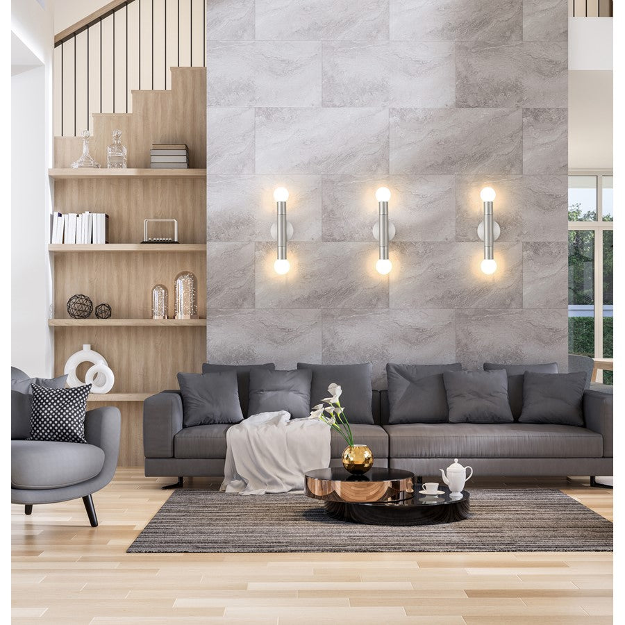 Z-Lite Stari 2 Light Wall Sconce, Brushed Nickel