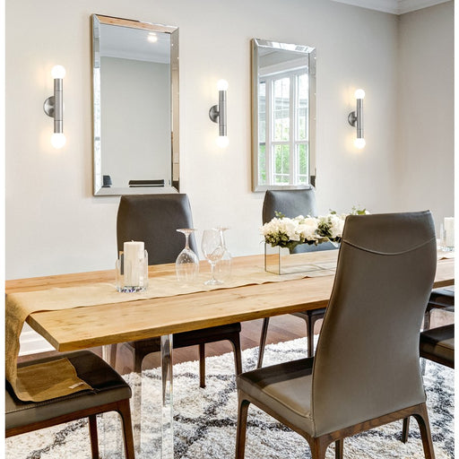 Z-Lite Stari 2 Light Wall Sconce, Brushed Nickel