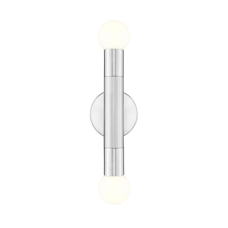 Z-Lite Stari 2 Light Wall Sconce, Brushed Nickel