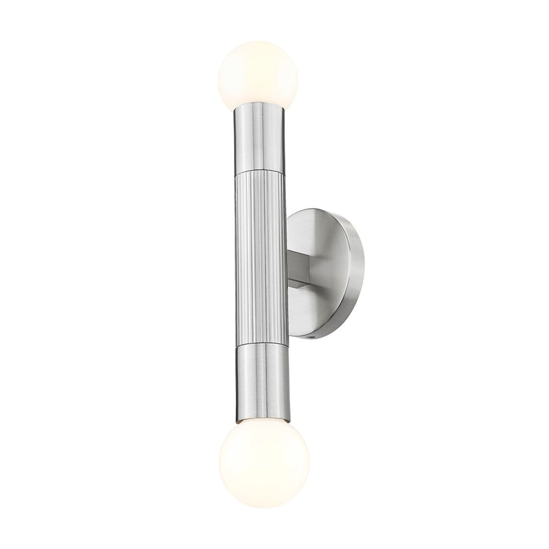 Z-Lite Stari 2 Light Wall Sconce, Brushed Nickel