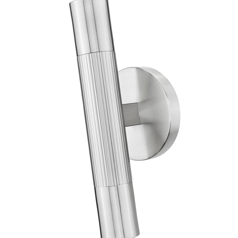 Z-Lite Stari 2 Light Wall Sconce, Brushed Nickel