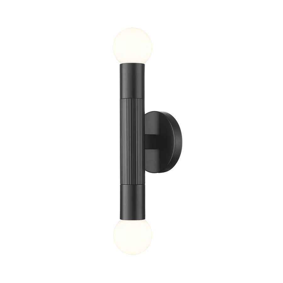 Z-Lite Stari 2 Light Wall Sconce, Matte Black - 1956-2S-MB