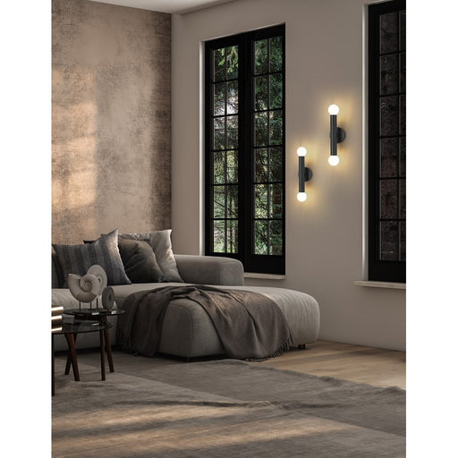 Z-Lite Stari 2 Light Wall Sconce, Matte Black