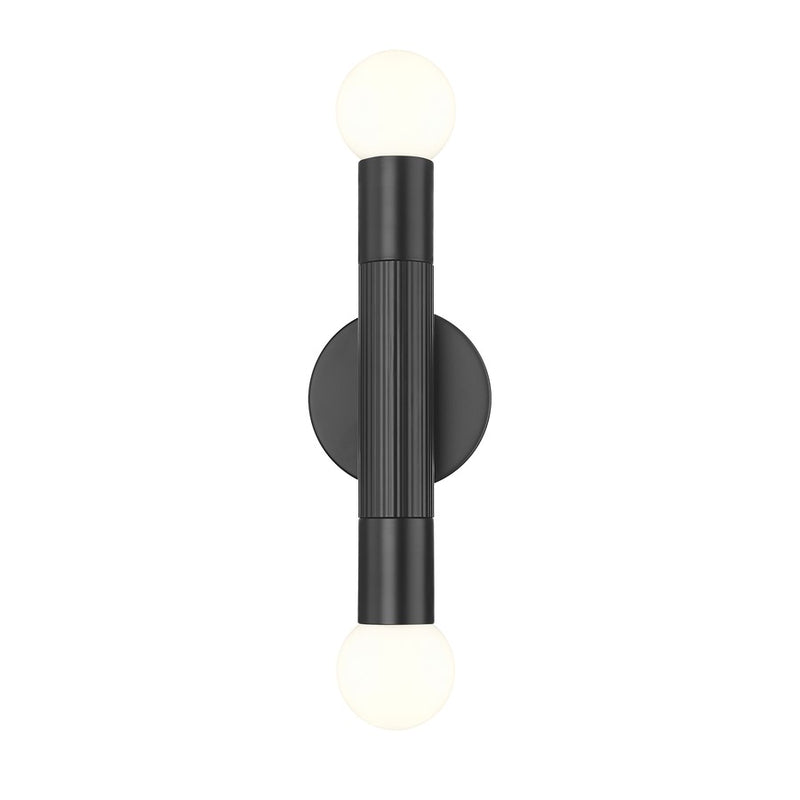 Z-Lite Stari 2 Light Wall Sconce, Matte Black