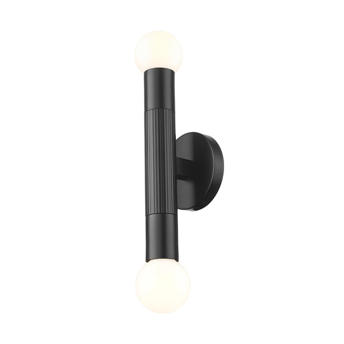 Z-Lite Stari 2 Light Wall Sconce, Matte Black