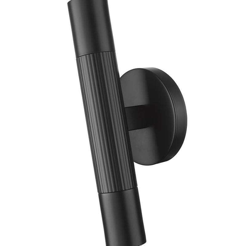 Z-Lite Stari 2 Light Wall Sconce, Matte Black