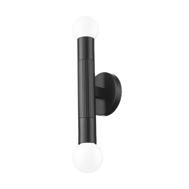 Z-Lite Stari 2 Light Wall Sconce, Matte Black
