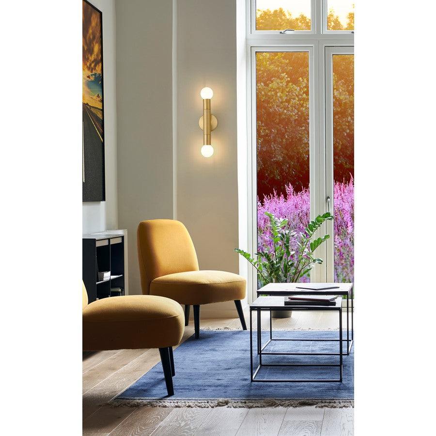 Z-Lite Stari 2 Light Wall Sconce, Modern Gold