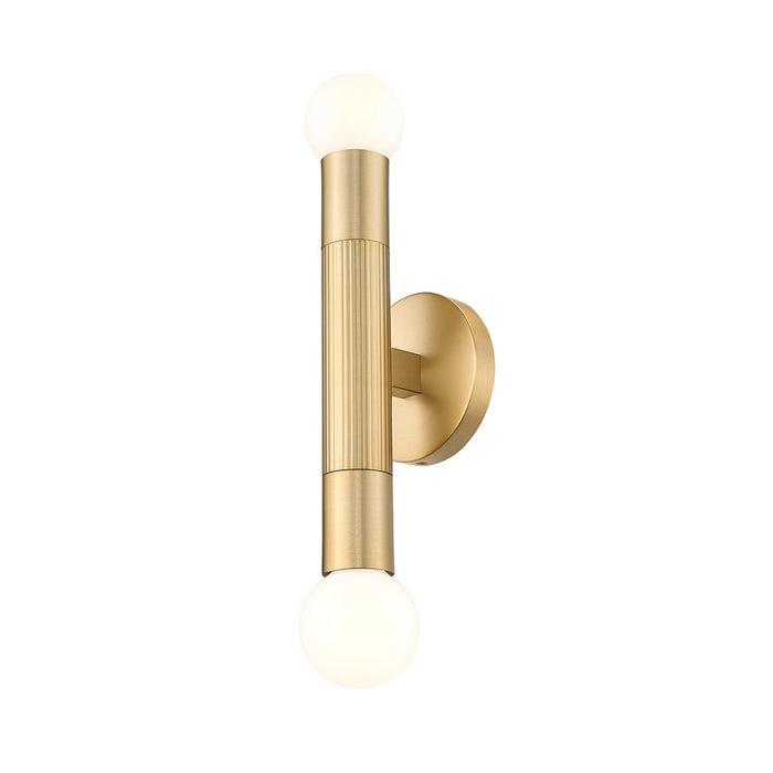 Z-Lite Stari 2 Light Wall Sconce, Modern Gold