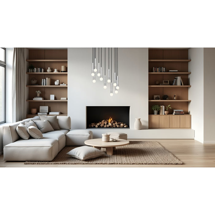 Z-Lite Stari 11 Light Chandelier, Brushed Nickel