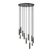 Z-Lite Stari 11 Light Chandelier, Matte Black - 1956P-11R-MB