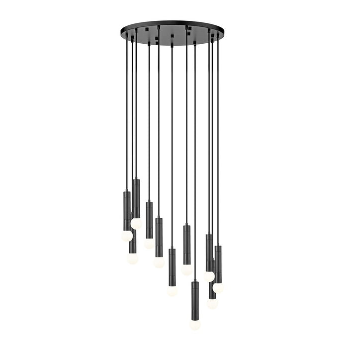 Z-Lite Stari 11 Light Chandelier, Matte Black - 1956P-11R-MB