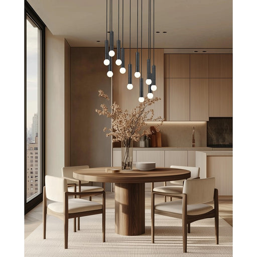 Z-Lite Stari 11 Light Chandelier, Matte Black