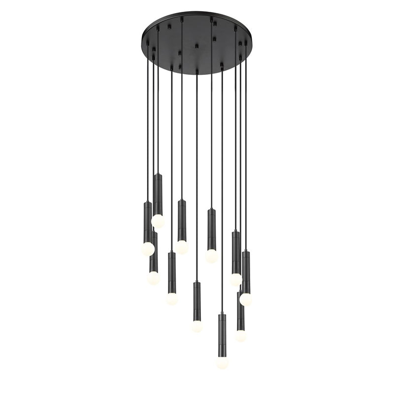Z-Lite Stari 11 Light Chandelier, Matte Black