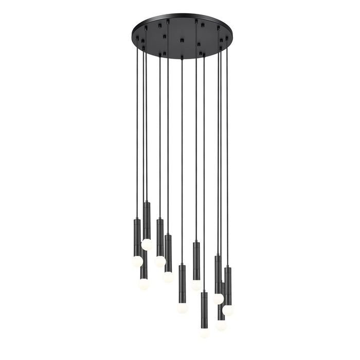 Z-Lite Stari 11 Light Chandelier, Matte Black
