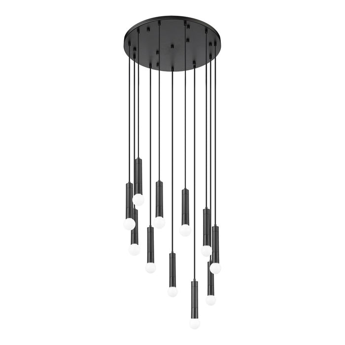Z-Lite Stari 11 Light Chandelier, Matte Black