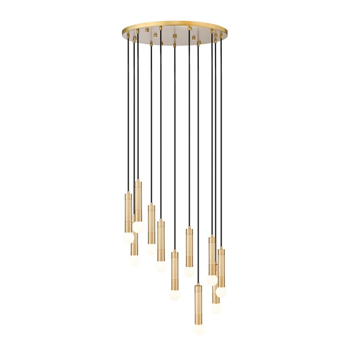 Z-Lite Stari 11 Light Chandelier, Modern Gold - 1956P-11R-MGLD