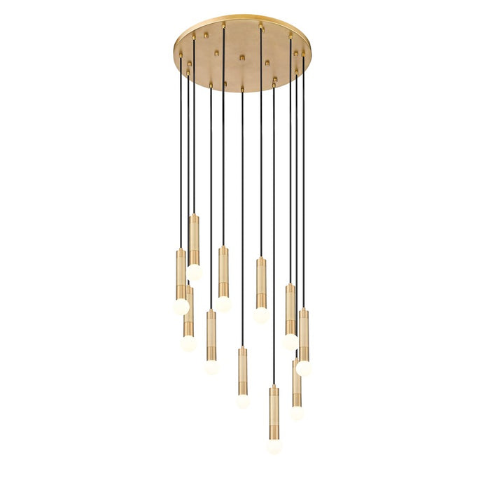 Z-Lite Stari 11 Light Chandelier, Modern Gold