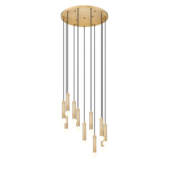 Z-Lite Stari 11 Light Chandelier, Modern Gold
