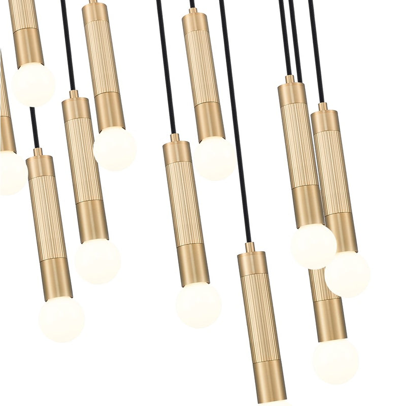 Z-Lite Stari 11 Light Chandelier, Modern Gold