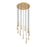Z-Lite Stari 11 Light Chandelier, Modern Gold
