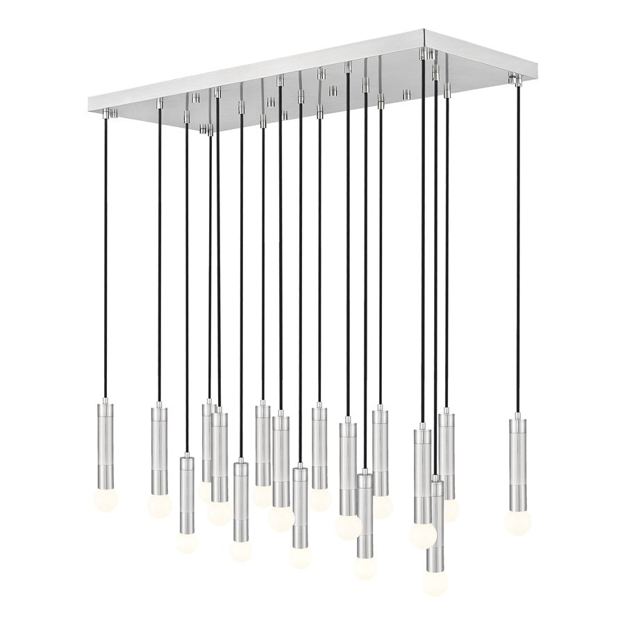 Z-Lite Stari 17 Light Linear Chandelier, Brushed Nickel - 1956P-17L-BN