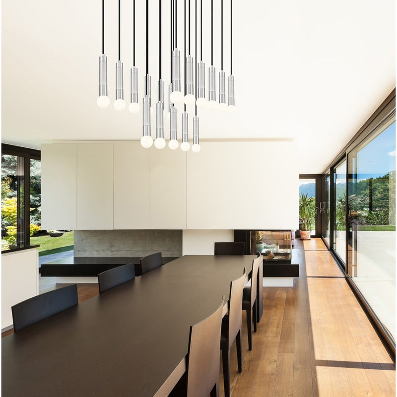 Z-Lite Stari 17 Light Linear Chandelier, Brushed Nickel
