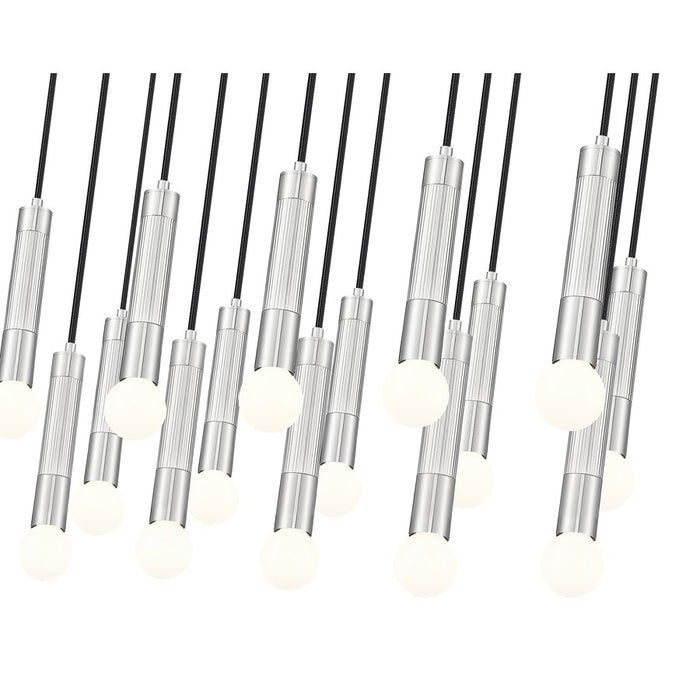 Z-Lite Stari 17 Light Linear Chandelier, Brushed Nickel
