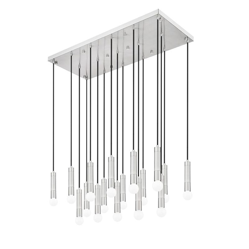 Z-Lite Stari 17 Light Linear Chandelier, Brushed Nickel