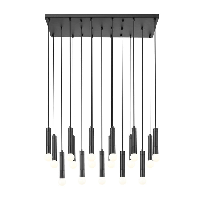 Z-Lite Stari 17 Light Linear Chandelier, Matte Black