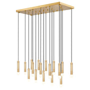 Z-Lite Stari 17 Light Linear Chandelier, Modern Gold - 1956P-17L-MGLD