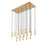Z-Lite Stari 17 Light Linear Chandelier, Modern Gold