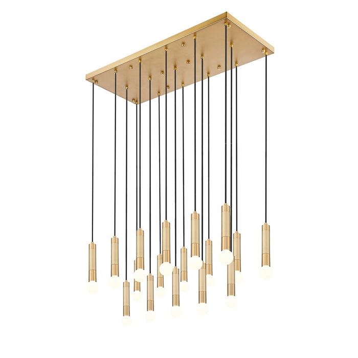 Z-Lite Stari 17 Light Linear Chandelier, Modern Gold