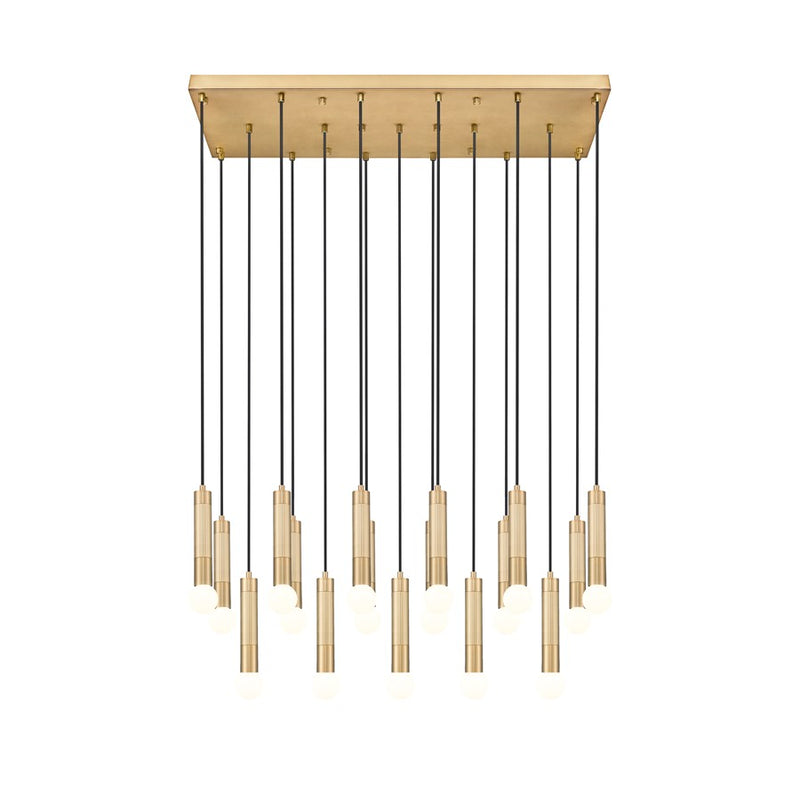 Z-Lite Stari 17 Light Linear Chandelier, Modern Gold