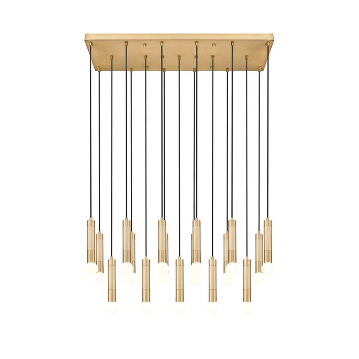 Z-Lite Stari 17 Light Linear Chandelier, Modern Gold