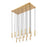 Z-Lite Stari 17 Light Linear Chandelier, Modern Gold