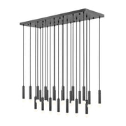 Z-Lite Stari 23 Light Linear Chandelier, Matte Black - 1956P-23L-MB