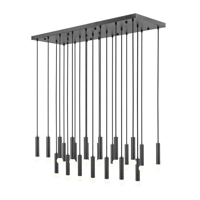 Z-Lite Stari 23 Light Linear Chandelier, Matte Black - 1956P-23L-MB