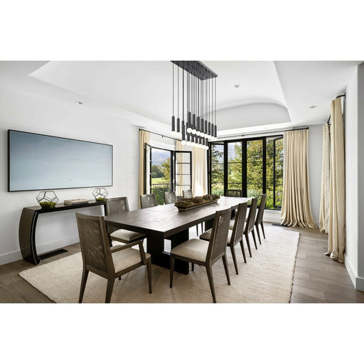 Z-Lite Stari 23 Light Linear Chandelier, Matte Black