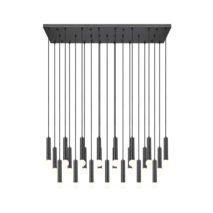 Z-Lite Stari 23 Light Linear Chandelier, Matte Black
