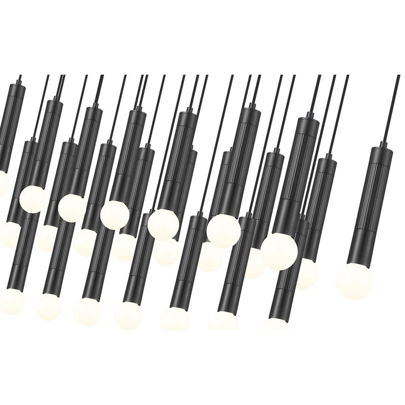 Z-Lite Stari 23 Light Linear Chandelier, Matte Black
