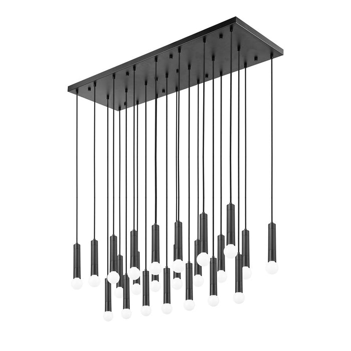 Z-Lite Stari 23 Light Linear Chandelier, Matte Black