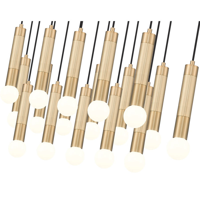 Z-Lite Stari 23 Light Linear Chandelier, Modern Gold