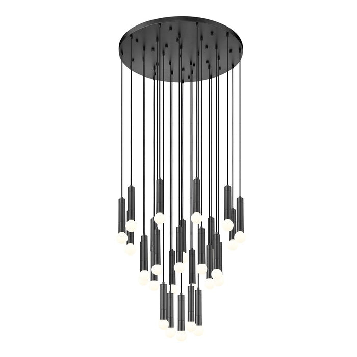 Z-Lite Stari 27 Light Chandelier, Matte Black