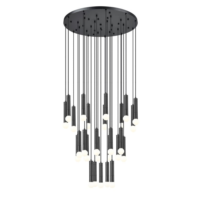 Z-Lite Stari 27 Light Chandelier, Matte Black